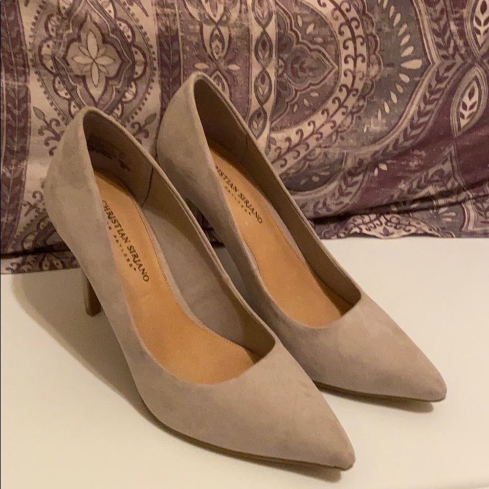 Grey Suede Pumps